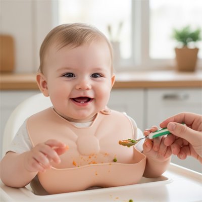 Bavoir silicone | Repas Sans Tache - Bebooz