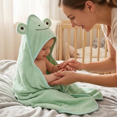 Cape de bain bébé | Ultra - douce séchage rapide - Bebooz