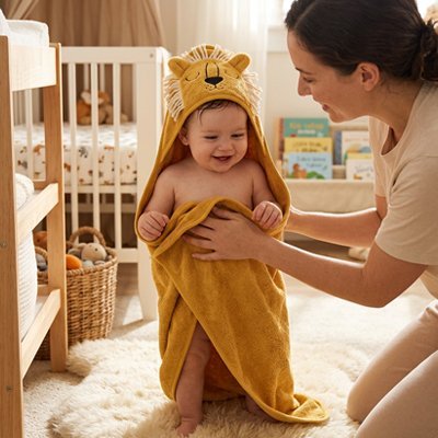 Cape de bain bébé | Ultra - douce séchage rapide - Bebooz