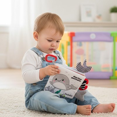 Livre bébé en tissus | Éveil Sensoriel - Bebooz