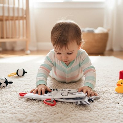 Livre bébé en tissus | Éveil Sensoriel - Bebooz