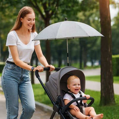 Ombrelle pour poussette | Protection UV Universelle - Bebooz